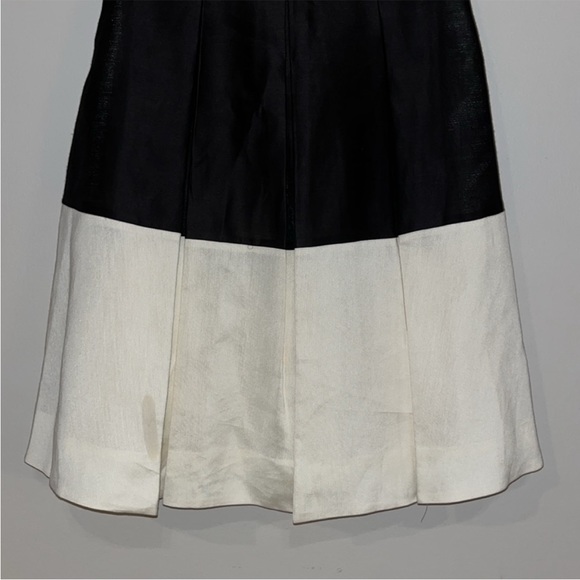 Kate spade black ivory sleeveless pleated dress sz 4 - Picture 6 of 14